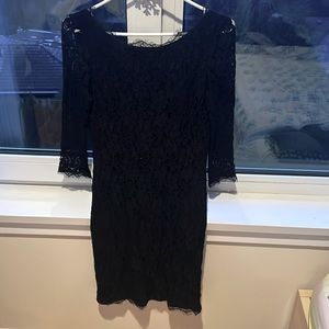 Babaton black lace dress